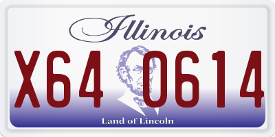 IL license plate X640614