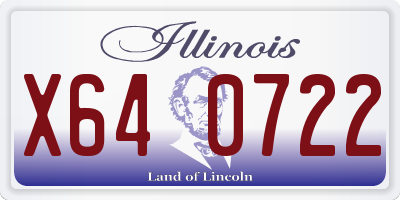 IL license plate X640722