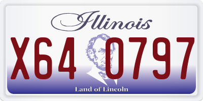 IL license plate X640797
