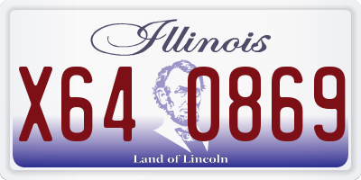 IL license plate X640869