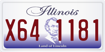 IL license plate X641181