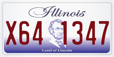 IL license plate X641347