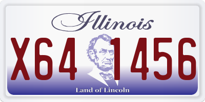 IL license plate X641456