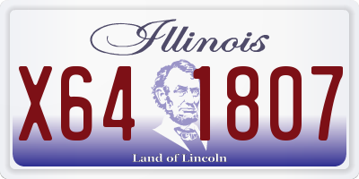 IL license plate X641807
