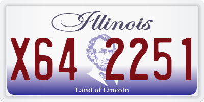 IL license plate X642251