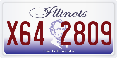 IL license plate X642809