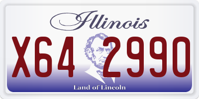 IL license plate X642990