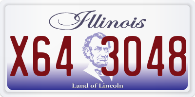 IL license plate X643048