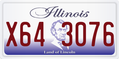 IL license plate X643076