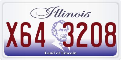 IL license plate X643208