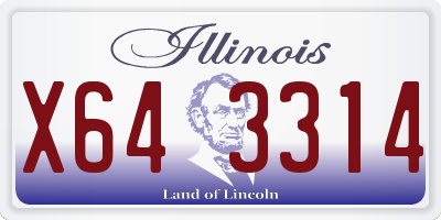 IL license plate X643314
