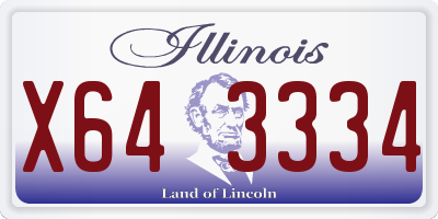 IL license plate X643334