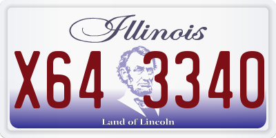 IL license plate X643340