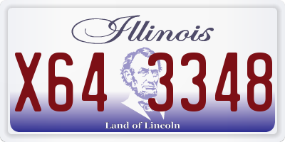IL license plate X643348