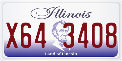 IL license plate X643408