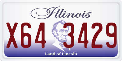 IL license plate X643429