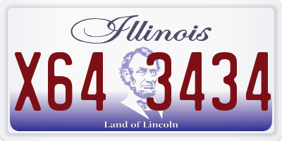 IL license plate X643434