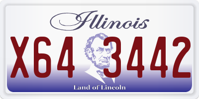 IL license plate X643442