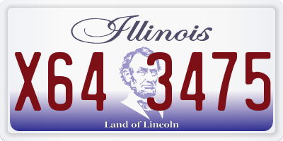 IL license plate X643475