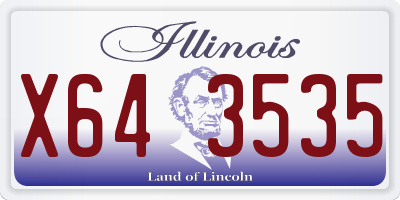 IL license plate X643535