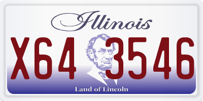 IL license plate X643546