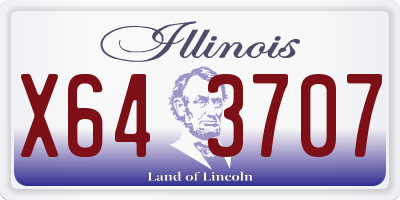 IL license plate X643707