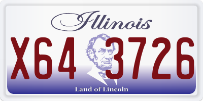 IL license plate X643726