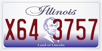 IL license plate X643757