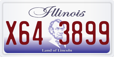 IL license plate X643899