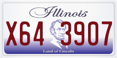 IL license plate X643907