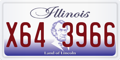IL license plate X643966
