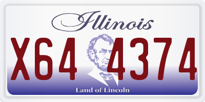 IL license plate X644374