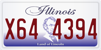 IL license plate X644394
