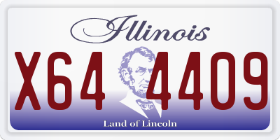 IL license plate X644409