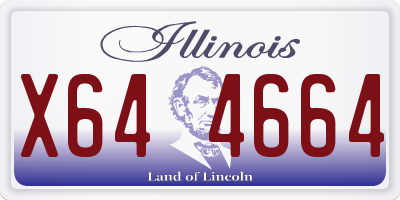 IL license plate X644664