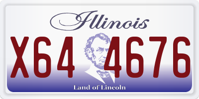 IL license plate X644676