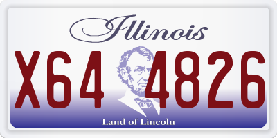 IL license plate X644826