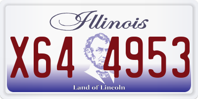 IL license plate X644953
