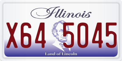 IL license plate X645045