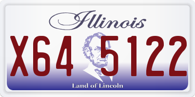IL license plate X645122