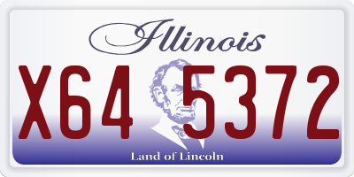 IL license plate X645372