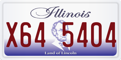 IL license plate X645404
