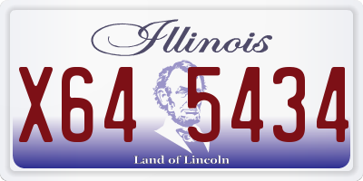IL license plate X645434