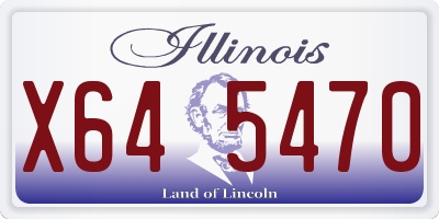 IL license plate X645470