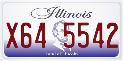 IL license plate X645542