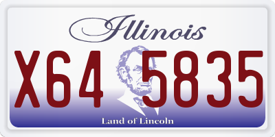 IL license plate X645835