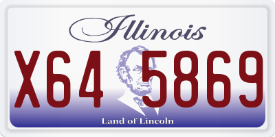 IL license plate X645869