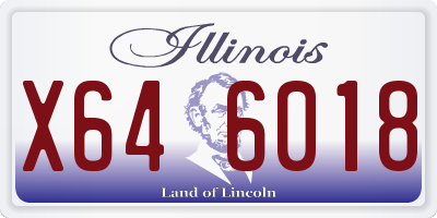 IL license plate X646018
