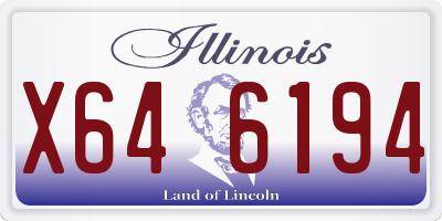 IL license plate X646194