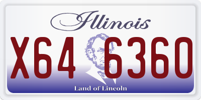IL license plate X646360